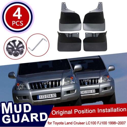 For Toyota Land Cruiser LC100 FJ100 1998~2007 Car Mud Flaps Front Rear Mudguard Splash Guards Fender Mudflaps Flap 2005 2006