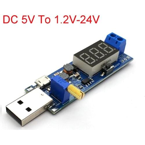 DC-DC 3W 5V To 1.2V 3.3V 9V 12V 24V USB Step UP / Down Power Supply Module Adjustable Boost Buck Converter Out DC 1.2V-24V
