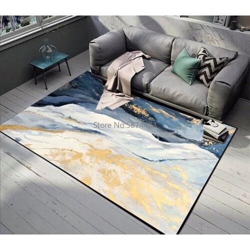 200*300cm Fashion Modern Simple Abstract Cloud Sea Oil Painting Kitchen Living Room Bedroom Bedside Carpet Floor Mat
