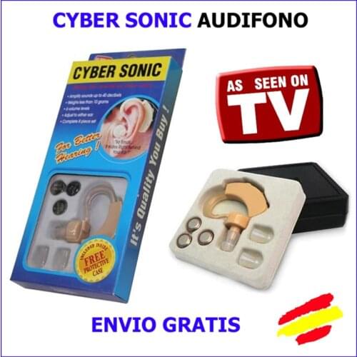 CYBER SONIC Audiphone sound amplifier seen on TV SONOTONE cybersonic batteries included volume regulator quality