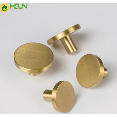 Round Brass Dresser Knobs Drawer Pulls Handles Cabinet Door Knob Handle Antique Rustic Kitchen Hardware Pull