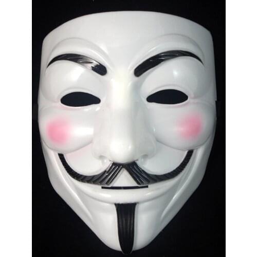 Movie Cosplay V for Vendetta Hacker Mask Anonymous Guy Fawkes Halloween Christmas Party Gift for Adult Kids Film Theme Mask