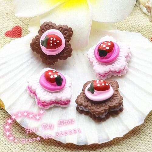 Cute resin imitation tar cake Cabochon Flat back decoration 50pcs/lot 15mm