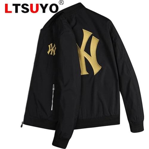 New mens business casual windbreaker, high-end bomber jacket, fall outdoor stand-collar jacket, light luxury mens jacket