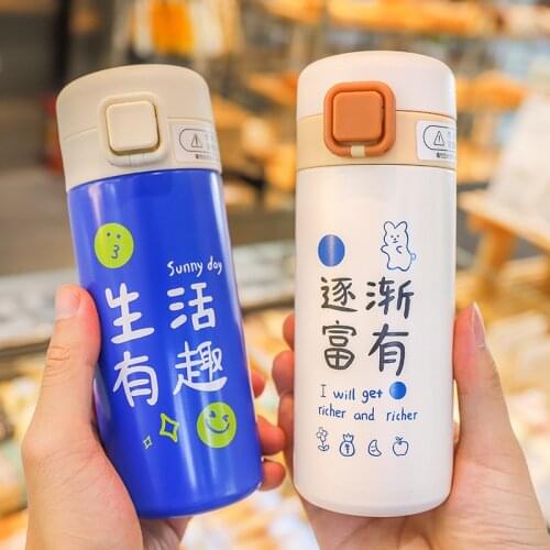 New 304 Stainless Steel Thermos Bullet Cover funny Couples Water Bottle Thermos Cup garrafa termica Drink Straight copo termico