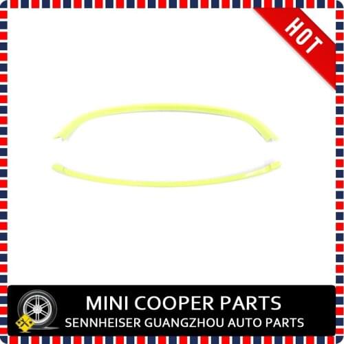 Brand New ABS Plastic UV Protected Mini Ray Style Yellow Color Front Grille Trims For mini cooper R55 R56 R57 R58 (2Pcs/set)