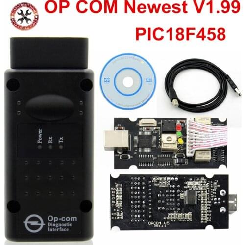 OPCOM V1.99 PIC18f45 1.70 1.78 V1.59 V1.60 firmware OP-COM Op-el Diagnostic-tool OP COM with Real PIC18F458 FTDI OPCOM 1.99