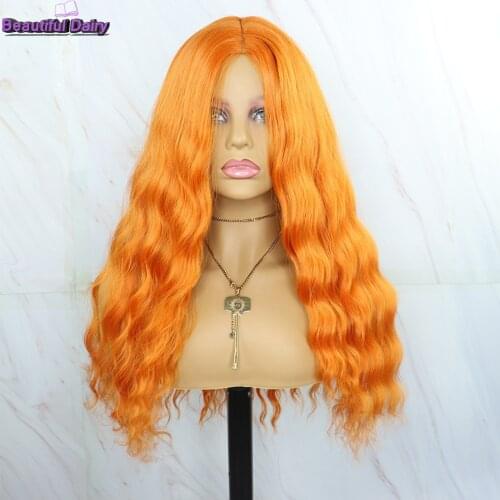 Beautiful Diary Futura Hair Cosplay Wig For Women Orange Color LONG Losse Curly Synthetic Hair Wigs Heat Resistant Synthetic WIG