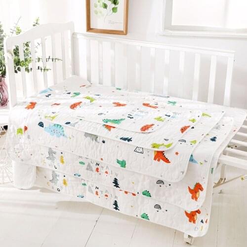 Muslin Cotton Diaper Pad Baby Waterproof Mat Large Baby Mat Cover Multi Size Infant Urine Pad Mattress Sheet Protector Bedding