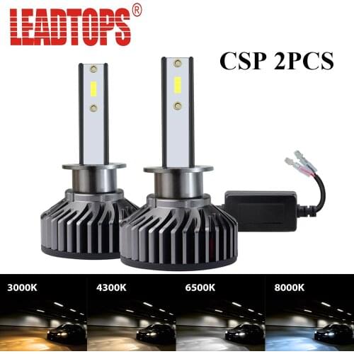 LEADTOPS F2 CSP 2PCS H7 Bulb H4 Car Headlight H8 H9 H11 6000K Fog Lamp 9005 9006 Super Light 12V 12000LM DC