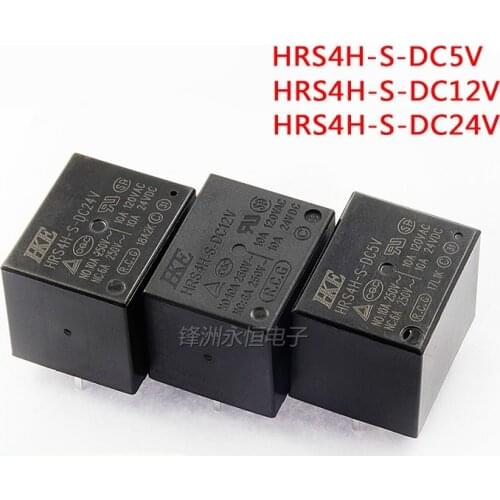5PCS/lot Relay HRS4H-S-DC5V HRS4H-S-DC12V HRS4H-S-DC24V -C 5PIN 10A T73
