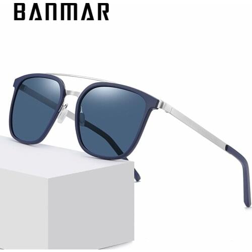 BANMAR Alloy Sunglasses Polarized Mens Sun Glasses Women Pilot Gradient Eyewear Mirror Shades Oculos De Sol