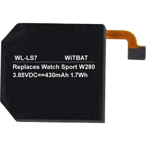 TTVXO 430mAh for LG Watch Sport W280 Battery Smartwatch BL-S7 Battery