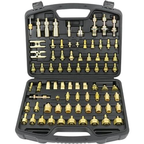 Universal A/C System Leak Test Tool Europe American Asian Car Adapter Repair Tool Set for Leak Detection Fit for Most Vehicle