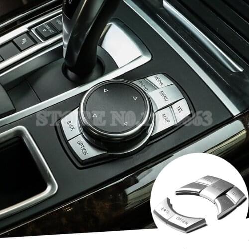 Inner Console iDrive Multimedia Button Cover For BMW X5 F15 2014-2018 X6 F16 2015-2018 Car Accessories Interior Car Decor