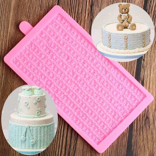 Knitting Silicone Mold DIY New Kind Baby Birthday Cake Decorating Tools Fondant Chocolate Candy Cookie Moulds