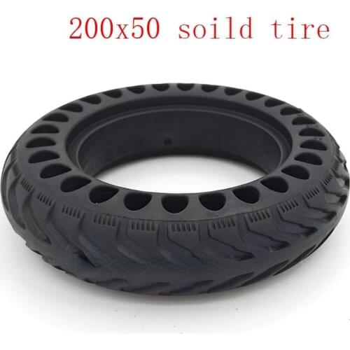 High quality 200x50 explosion-proof electric bicycle scooter tubeless tires 8 inch motorcycle solid wheel tire honeycomb hole