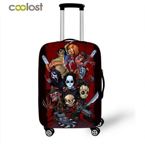 Horrible Nightmare Chucky Jason Freddy Luggage Protective Cover Elastic Anti-dust Suitcase Covers Travel Accessories Covers