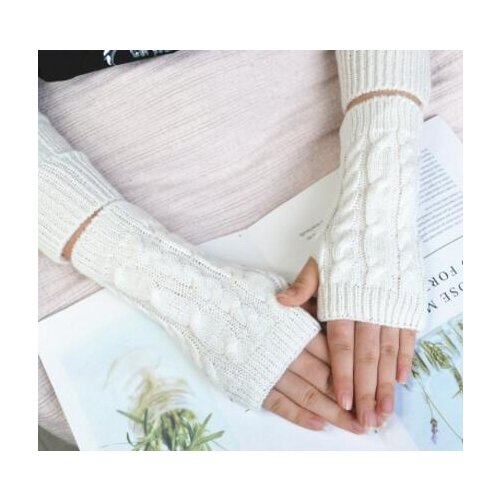 Womens Girls Short Thicken Knit Hand Sleeves