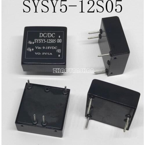 10pcs X SYSY5-12S05 DCDC buck isolation DC12V to DC5V1A industrial power supply wide voltage 9-18V regulator 5V Free Shipping