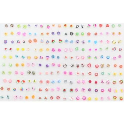 100 Pairs for Little Girls, Cute Earrings, Fruit Shaped Earrings, Carton