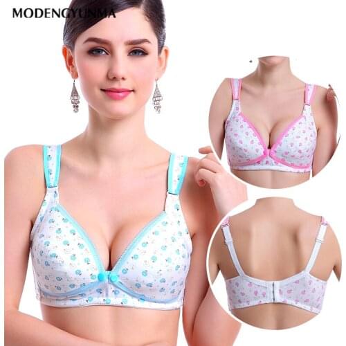 2021 high quality Maternity Women Feeding Nursing Bra 100% Cotton Front Button Bra For Pregnant Women Breast Feeding Underwear