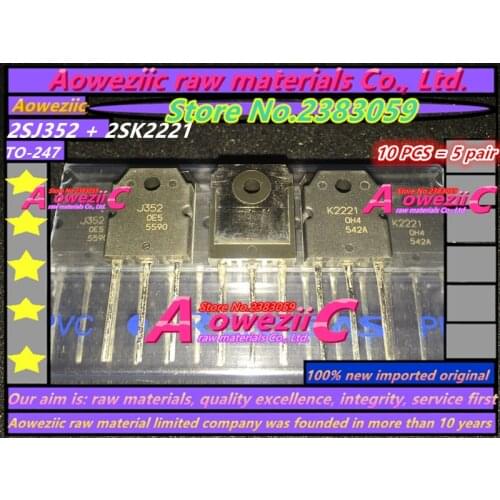 Aoweziic 100% new imported original 2SJ352 2SK2221 J352 K2221 TO-247 inlet P+N channel matched MOS FET in (1 sets)