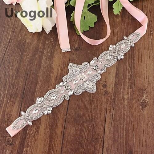 Noble Belt Rhinestone Crystal Beaded Belt Silver Belt Shiny Belt For Women Girl Evening Dress Accessories Bridal Wedding Belt