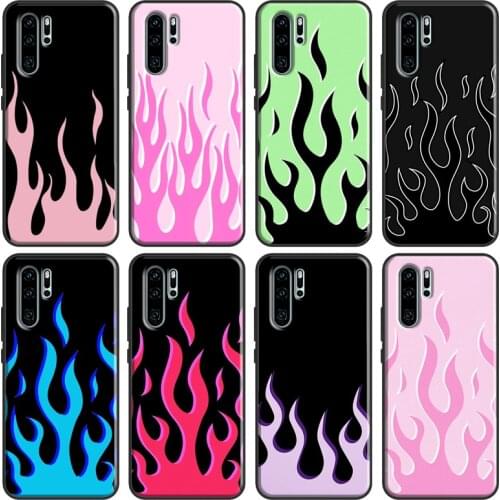 Flame Aesthetic Light Blue Fire Pink Case For Huawei P Smart 2019 Z Nova 5T P40 P20 P30 Pro Mate 20 Lite Honor 10i 8X 9X Cover