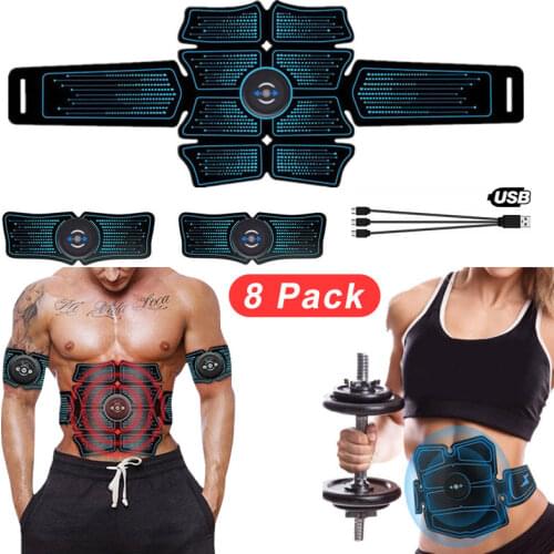 EMS Wireless Abdominal Muscle Stimulator USB Connect 8Pack Total ABS Hip Muscular Trainer Home Smart Fitness Equipment для живо