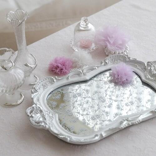 European Resin Storage Tray Palace Carving Distressed Bedroom Cosmetic Container Desktop Jewelry Organizer Home Decoration