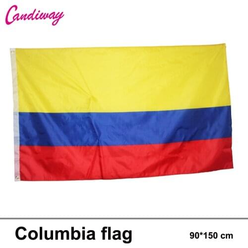 Colombia Colombian flag 3*5FT/90*150cm Hanging banner Office/Activity/parade/Festival/Home Decoration 2016 New fashion