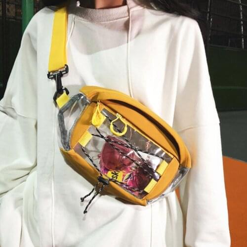 Unisex Canvas Chest Bag Hip hop Casual Fanny Pack Street Fashion Waist Pack Neutral Shoulder Bag Fashion PVC Waist Bag #25