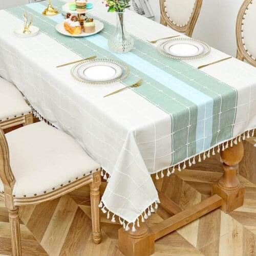 KAMAO Jacquard Tablecloths On The Table