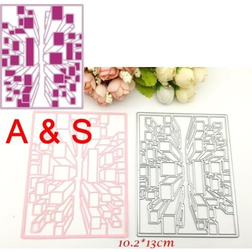 K28 METAL CUTTING DIES Building Space Diagram Background Square Frame Scrapbook Card Album Craft Home Decor Embossing Stencil