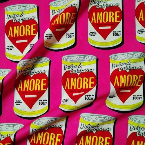 Good Micro Stretch Imitation Linen Rose Dress Fabric Cans Printed Polyester Fabric Patchwork Sewing Material Diy Dress Clothing