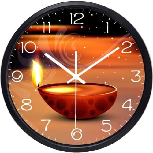 Fire of hope Candle Creative Wall Clock Brand New Modern Large Bed Room Novelty Color Number Glass 10Years Assured Clock
