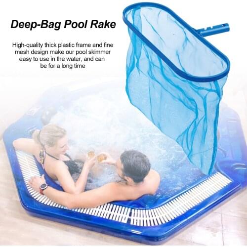 2021 New Deep Bag Pool Rake Cleaning Nets Swimming Pool Filter Skimmer Net With Fine Mesh For Spas Fountains Pool Lake Cleaning