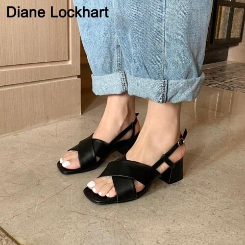 New Summer Women‘s Shoes Rome Retro Thick Heels Open Toe Gladiator Sandals Slides Sapato Feminio Sexy Classic sandalias Mujer 33