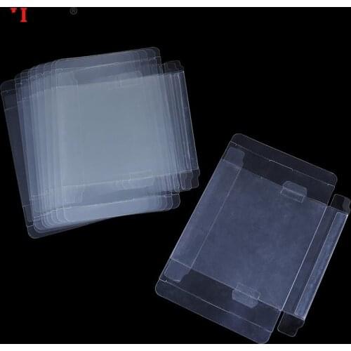 10pcs Clear Plastic Box Transparent Cartridge Protective Case Cover Protector Case For GB Box Video Game Boxed