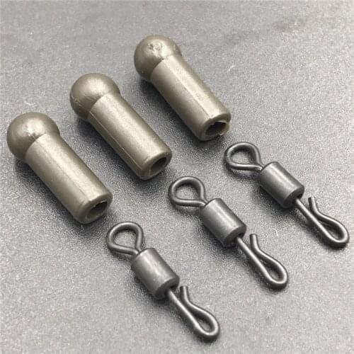 Carp Fishing Rubber Mini Buffer Beads With Q Shaped Quick Change Swivels Terminal Tackle Accessories Of Carp Fishing