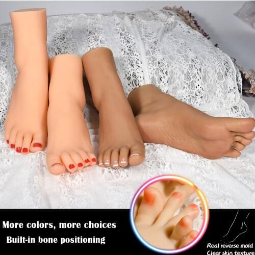 Wheat Foot Model Cloned Silicone Female Fake Nail Display Tarsel Bone Ankle Rubber Male Plastic Mannequin Dummy Human 3804