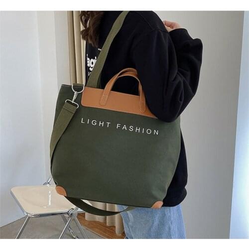 Bags Handbags New Style 2021 Japanese Hot Sale Fashion One-Shoulder Canvas Bag Messenger Bag Large Capacity Tote Bag Handbag