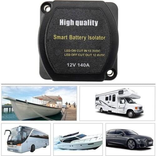 Dual Battery Smart Isolator 12V 140 Amp Voltage Sensitive Relay VSR Smart Switch for Car ATV UTV Boats RVs Camper Truck