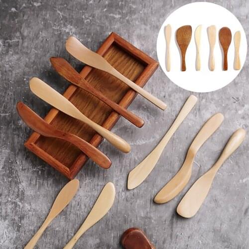 Igh Quality Wooden Travel Table Knifes Butter Knife Marmalade Knife Dinner Knives Tabeware with Thick Handle Kitchen Accessories