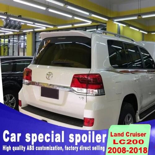 For Toyota Land Cruiser Prado LC200 LC 200 2016 2017 2018 ABS plastic rear spoiler land cruiser spoiler by primer or DIY color