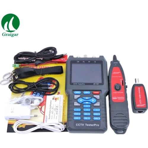 NF-707 CCTV Cable Tester Analog CVBS Signal RJ45 BNC and Metal Cable Length
