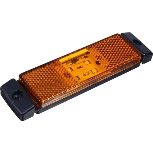 10 Pcs 10V-24V 4 LED Amber Truck Side Marker Lights Rear Position Lamps for Trailer Trucks Van Accessories