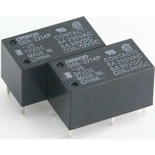 10PCS/Lot Relay G6B-2214P-US-5VDC 12VDC 24VDC G6B-1174P-FD-US-24VDC 5A 6PIN