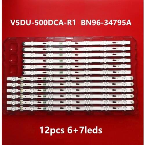 12pcs/set LED Backlight strip for Samsung UE50JU6400U UE50JU6500 UE50JU6400 UN50JU6500 V5DU-500DCA-R1 500DCB BN96-34795A 34796A